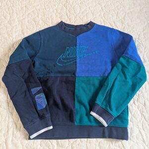 Nike Kids Colorblock Sweatshirt - Blue and Teal